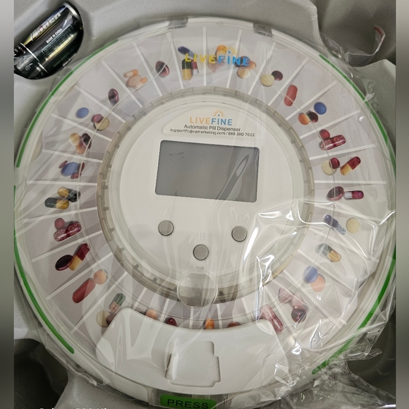 LiveFine Automatic Pill Dispenser 28 days Medication Organizer NIB NEW - Picture 12 of 15